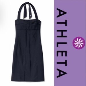 Athletes Sizzle black halter neck tie dress